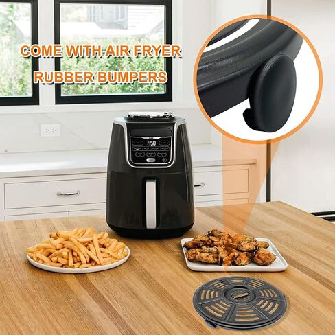 Gtiyzfae 8.2IN Air Fryer Crisper Tray for Ninja AF101 4QT AF161 AF150 XL 5.5QT Air Fryers, Premium Nonstick Air Fryer Grill Crisper Plate Pan Grate Insert Rack for Ninja FD302 Foodi Pressure Cooker in Saudi Arabia