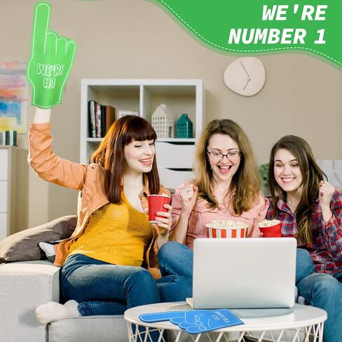 إصبع إسفنجي عملاق مقاس 43.18 سم من Kathfly، نحن رقم 1، GO Team Color من إسفنج التشجيع اليدوي من الإسفنج النابض بالحياة للمناسبات الرياضية والألعاب المدرسية ومناسبات العمل in Saudi Arabia
