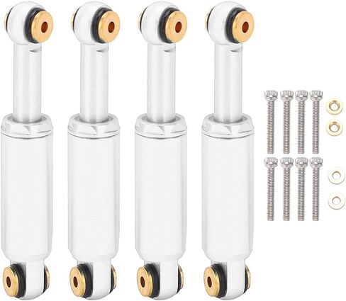 RC Shock Absorber, Metal Oil Shock Absorber Damper for Axial SCX24 90081 1/24 RC Crawler Car Upgrade Parts(Silver) in Saudi Arabia