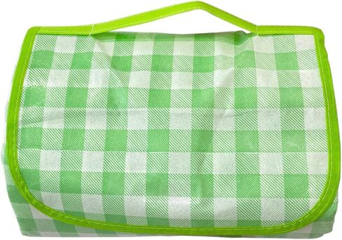 بطانية نزهة مياو جين، حصيرة رملية مقاومة للماء قابلة للطي، مقاس 60 بوصة × 80 بوصة كبيرة جدًا في الهواء الطلق، بطانية نزهة للتخييم على الشاطئ، مناسبة للشاطئ والتخييم والمشي لمسافات طويلة والسفر والحفلات العائلية في الهواء الطلق - شبكة خضراء in Kuwait