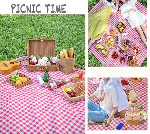 Picnic Outdoor Blanket Foldable Handy mat 79" x 59" Lightweight Waterproof Sandproof for Camping Hiking Grass (Green) in Saudi Arabia