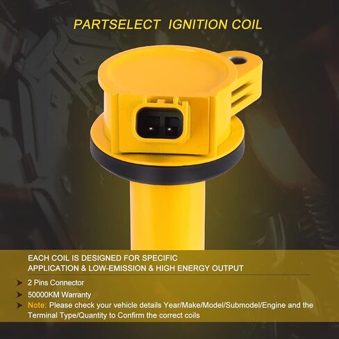 6 قطعة حزمة ملف الإشعال UF486 DG514 C1594 بديلة لفورد 07-12 إسكيب 06-12 فيوجن، لينكولن 2006 زيفير، 09 مازدا تريبيوت، ميركوري 09-11 مارينر 06-11 ميلان V6 3.0L in Kuwait