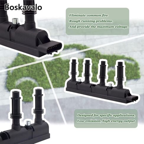 حزمة ملف الإشعال Boskavalo متوافقة مع شيفروليه بويك كروز سونيك تراكس فولت إنكور ELR 1.4L 2011-2020 لـ 55577898 55579072 25198623 D521C UF669 in Kuwait