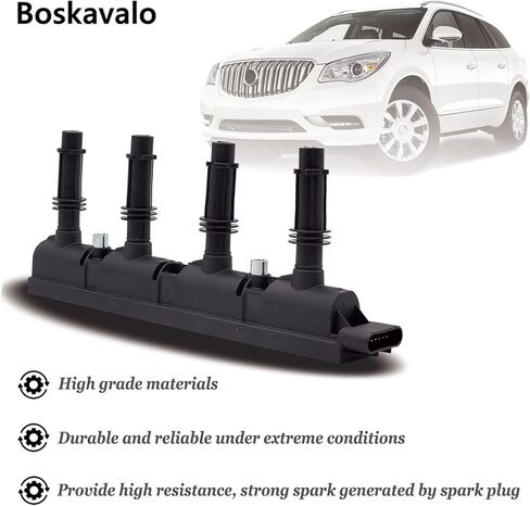 حزمة ملف الإشعال Boskavalo متوافقة مع شيفروليه بويك كروز سونيك تراكس فولت إنكور ELR 1.4L 2011-2020 لـ 55577898 55579072 25198623 D521C UF669 in Kuwait