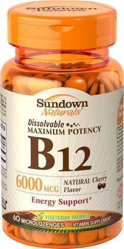 Sundown، أقراص تحت اللسان B-12 6000 مكجم، 60 قيراط in Kuwait