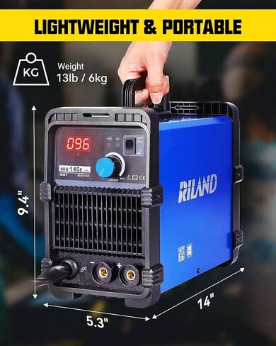 MIG Welder, 145Amp 120V Flux Core MIG/Lift TIG/Stick 3-in-1 Welding Machine, IGBT Inverter Welder Equipment, Portable and Compact Design for Ultimate Value and Flexibility. in Saudi Arabia