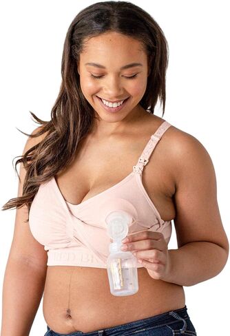 Kindred Bravely 2-Pack Hands Free Pumping Bra Bundle (Beige and Pink, X-Large-Busty) in Saudi Arabia