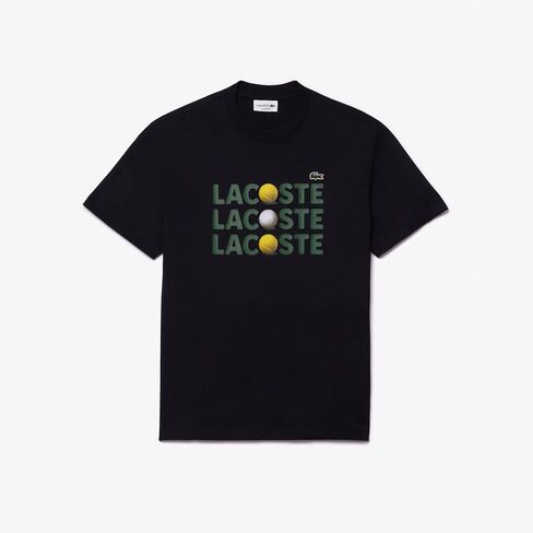 Lacoste Men's Short Sleeve Classic Fit Tee Shirt W Graphic on Front in Saudi Arabia