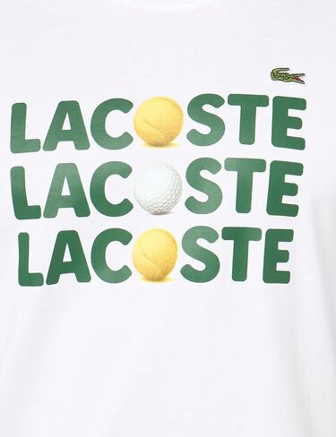 Lacoste Men's Short Sleeve Classic Fit Tee Shirt W Graphic on Front in Saudi Arabia