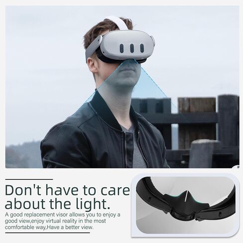 غطاء وجه Ermorgen متوافق مع ملحقات Quest 3، واجهة للوجه مع وسادة وسادة وجه ناعمة من البولي يوريثان in Kuwait