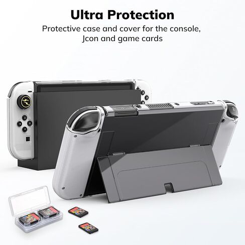 Younik Switch OLED Case for Switch OLED Model 2021, Portable Switch OLED Travel Case, 14 in 1 Accessories Kit with Switch OLED Carrying Case, Screen Protector, Cover and Game Case (Button Pattern) in Saudi Arabia