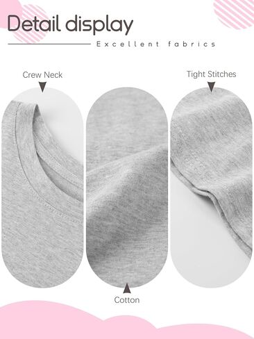 YERIOK 4 Pack Girls Shirts Toddler Short Sleeve Shirt Girls T Shirts Soft Cotton Tshirts Basic Tees Kids Summer Tops T-Shirts in Saudi Arabia