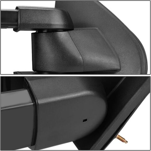 DNA Motoring TWM-015-T888-BK-SM زوج مرايا سحب متوافقة مع 03-06 سيلفرادو/سوبربان/أفالانش/تاهو/سييرا/يوكون/إسكاليد تعمل بالطاقة تلسكوبية ساخنة المرايا مع إشارة بدوره in Saudi Arabia