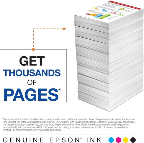 EPSON 532 EcoTank Ink Ultra-high Capacity Bottle Black (T532120-S) Works with EcoTank ET-M2170, ST-M3000, ET-M3170, ST-M1000, ET-M1170 in Saudi Arabia