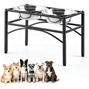Elevated Dog Bowls Raised Pet Feeder Cat Food Water Diner Stand Set in Kuwait