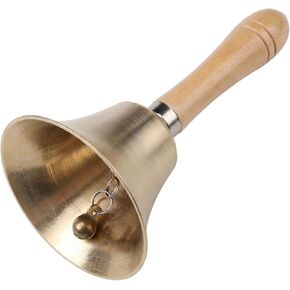 Extra Loud Solid Brass Hand Call Bell with Wooden Handle in Saudi Arabia