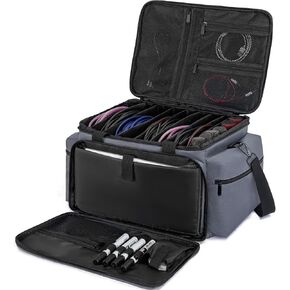 AKOZLIN Cable File Bag with Detachable Dividers, DJ Gig Bag Cord Organizer Case for Laptop,DJ Gear, Sound Instrument and Music Equipment Accessories in Saudi Arabia
