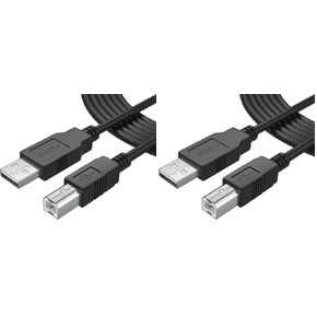كابل USB-2.0 طويل بطول 6 أقدام من النوع A إلى النوع B سلك عالي السرعة لواجهة الصوت، لوحة مفاتيح متوسطة، ميكروفون USB، خلاط، مكبر صوت، شاشة، أداة، نظام إضاءة ستروب كمبيوتر محمول Mac PC من النوع A إلى النوع B in Kuwait