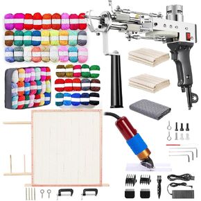 BESGEER 2025 Rug Tufting Gun Starter Kit with Frame with Trimmer - Rug Tufting with Carpet Trimmer Kit with Tufting Frame, 2 in 1 Cut & Loop Pile Gun& Carpet Carving Clippers（Black） in Kuwait