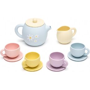 LITTLE RAWR Silicone Tea Set for Toddlers, 11 Piece Pretend Play Set in Kuwait