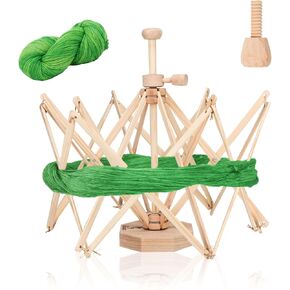 Olikraft Wooden Reverse Umbrella Yarn Swift (Brown Beech) (Patented) in Kuwait
