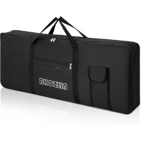AKOZLIN 61 Keys Portable Padded Keyboard Case,Dimension 40"x6"x16", Electric Piano Keyboard Gig Bag (Black) in Saudi Arabia