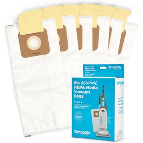 Simplicity SAH-6 Certified Hepa Vacuum Replacement Bags, Fits with S20EZM Allergy Upright Vacuum Cleaner, Symmetry and 6 Series, Type A Bags, 6-pack Set in Kuwait