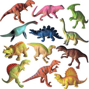 12 Pcs Realistic Small Dinosaur Figure Toys for Kids 3-5 in Kuwait