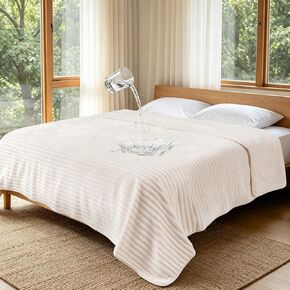 LOOBANI Waterproof Dog Blanket for Small Dogs, Pet Blanket, 25"x30", Cream in Saudi Arabia