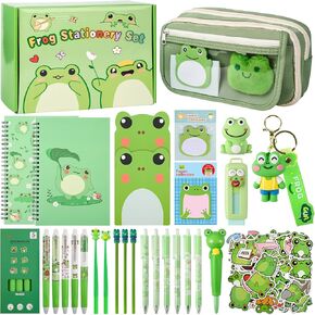 Ulema 52pcs Cute Frog Stationery Set Frog Gifts for Boys Girls Birthday Back to School and Classroom Rewards Office Supplies with Frogs Stuff. in Saudi Arabia
