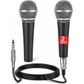ميكروفون بايل برو يتضمن كيبل XLR بطول 15 قدم الى اتصال صوتي 1/4 انش ووصلة، لون اسود، مقاس 10.10 انش × 500 انش × 3.30 انش موديل (PDMIC58). in Kuwait