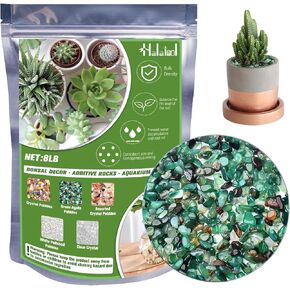 Halatool 2.2LB Green Agate Aquarium Gravel, 0.35"-0.6" Landscaping Pebbles in Saudi Arabia