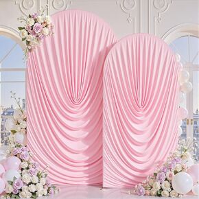 7.2FT & 6FT Elegant Arch Backdrop Cover, Hunter Green Draped Arch Covers Stretchy Backdrop for Wedding, Birthday Party, Bridal Shower, Baby Shower & Photography in Saudi Arabia