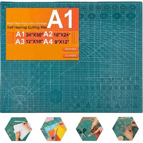 THMINS Self Healing Cutting Mat, 24 x 36 in, Green Cutting Mat,A1 in Kuwait