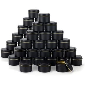 SONVIIBOX 48 Pieces 4oz Gold Candle Tins,Bulk Candle tin,Candle Jars for Making Candles,Bulk Candle Containers for Candle Making,Storage Jars,DIY Candle Making(Gold) in Kuwait