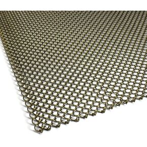 Midwest Hearth Fireplace Screen Mesh Curtain. 2 Panels Each 24" Wide. includes Screen Pulls. Made in USA (16" H x 24" W, Antique Brass) in Kuwait