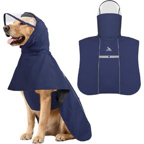 WINGOIN Dog Raincoat, Waterproof Dog Rain Jacket with Removable Hood in Kuwait