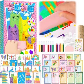 Upgrade Rainbow Scratch Art Set, 20 Premium Sheets, 7 Color Tools, Stickers in Kuwait