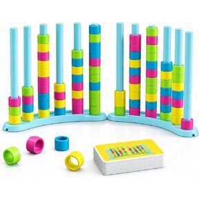 iuuoi Color Matching Challenge Game 2 Pack – Fast Pattern Color Sorting & Stacking Toys, Fun Family Board Game for Kids 6-8-12 & Adults, 2 Player Birthday Gift for Boys Girls, Sensory Toys for Autism in Saudi Arabia