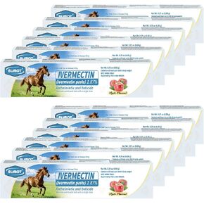 12 Pack Ivermectin Horse Paste 1.87% – Apple Flavored Oral Dewormer for Horses in Kuwait