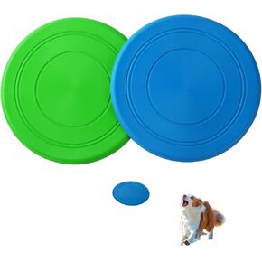 Dog Flying Disc, 2 Pack Dog Frisbee Toy Gift Set for Medium & Large Dogs in Saudi Arabia