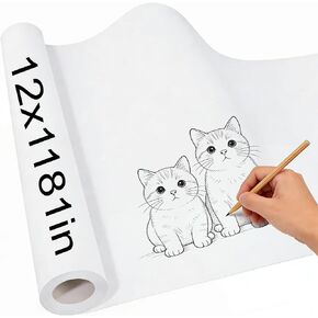White Paper Roll for Craft Banner 15" Paper Roll for Kids Easel Drawing in Kuwait