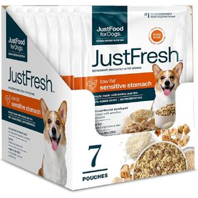 JustFoodForDogs JustFresh Fresh Sensitive Stomach Dog Food Pouches - 7 Pack in Saudi Arabia
