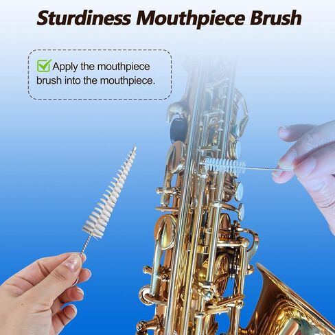 ZBY Clarinet Cleaning Kit, Saxophone Cleaning Kit with Case Maintenance and Care Kit for Bass Alto Tenor Flute Sax and Other Woodwind Instruments in Saudi Arabia