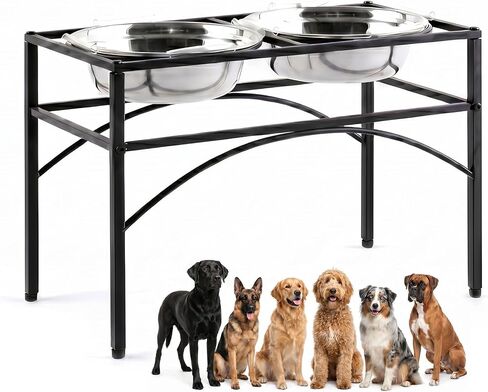 Elevated Dog Bowls Raised Pet Feeder Cat Food Water Diner Stand Set in Kuwait