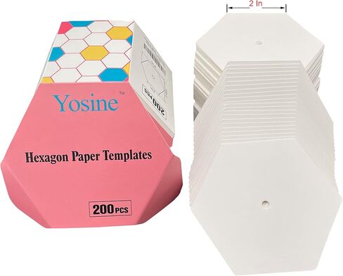 200pcs 2 Inch Paper Piecing Paper for Quilting DIY Patchwork Sewing Crafts,Quilting Templates for Quilting Accessories Crafting Tools,Hexagon Quilting Papers in Kuwait