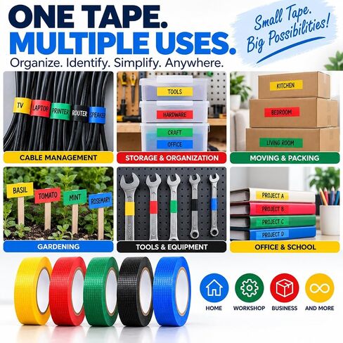 Yosogo Book Repair Tape, 5-Pack Colored Cloth, 1 Inch x 6 Yards Each in Saudi Arabia
