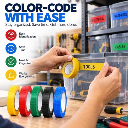 Yosogo Book Repair Tape, 5-Pack Colored Cloth, 1 Inch x 6 Yards Each in Saudi Arabia