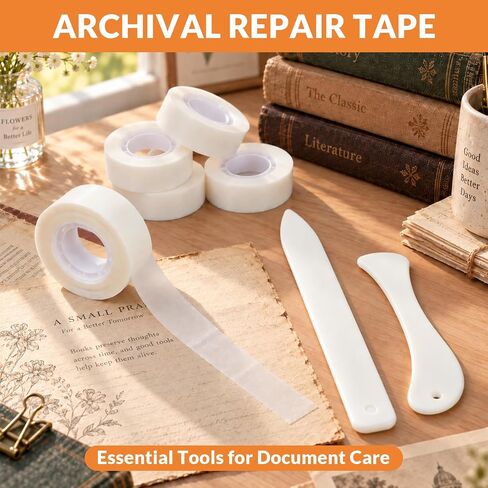 6 Rolls Archival Book Repair Tape for Hinge and Cover Repair, 0.7in X 108ft in Saudi Arabia