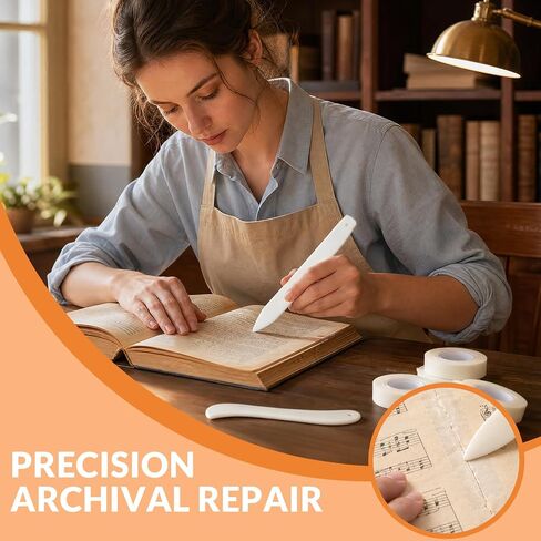 6 Rolls Archival Book Repair Tape for Hinge and Cover Repair, 0.7in X 108ft in Saudi Arabia